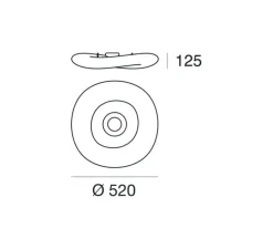 Plafonnier, Mr Magoo, blanc, IP40, LED, dim, 3000K, 2794 lm, Ø52cm, H12,5cm - Stilnovo