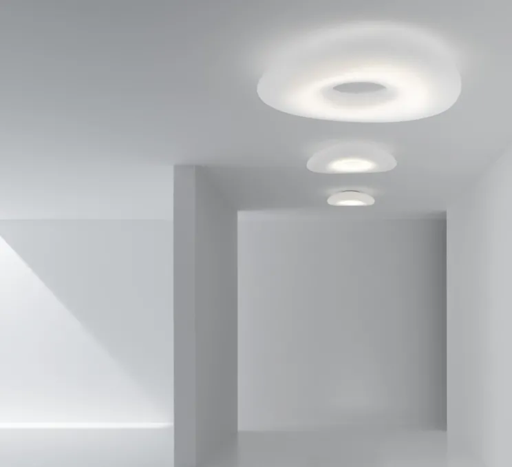 Plafonnier, Mr Magoo, blanc, IP40, LED, dim, 3000K, 3929 lm, Ø76cm, H13,6cm - Stilnovo