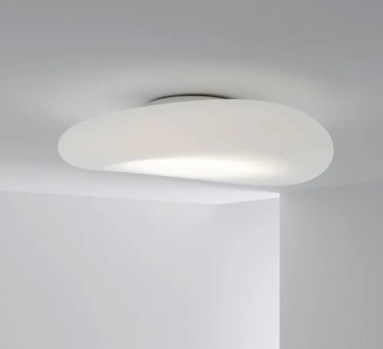 Plafonnier, Mr Magoo, blanc, IP40, LED, dim, 3000K, 3929 lm, Ø76cm, H13,6cm - Stilnovo