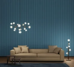 Plafonnier, NABILA-552.16, IP40, noir et laiton, Ø130cm, H58cm - Tooy