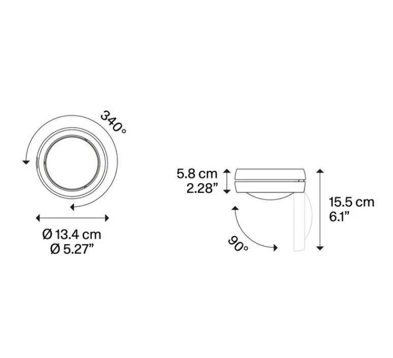 Plafonnier & Spot*Lodes Plafonnier, Nautilus, , LED, 2700K, 995 lm, Ø13,4cm, H5,8cm - champagne