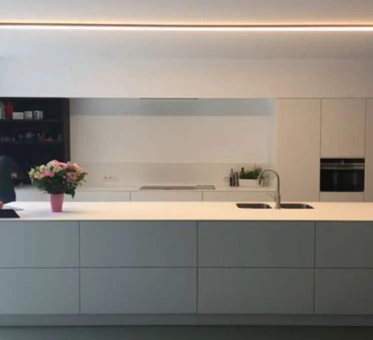 Plafonnier, Ninza C, noir, LED, 2700K, 660 lm ,IP65, L120cm, H3,5cm - Dark