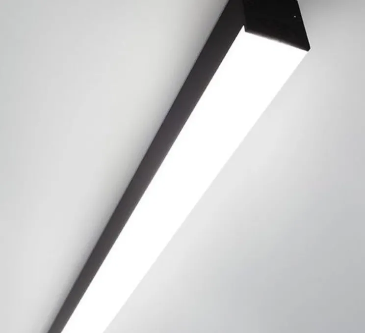 Plafonnier, Ninza C, noir, LED, 2700K, 660 lm ,IP65, L120cm, H3,5cm - Dark