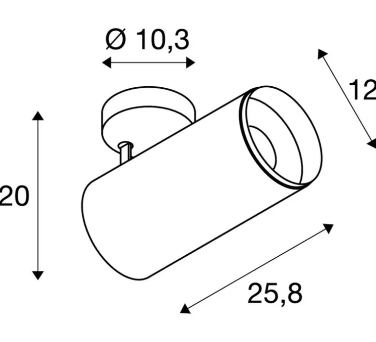 Plafonnier, Numinos XL, blanc, LED, dim, 4000K, 3500 lm, ⌀12cm, H20cm - SLV
