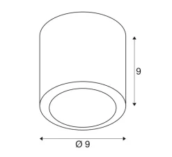 Plafonnier & Spot*SLV Plafonnier, Oculus, , LED, dim, 2000-3000K, 36-780 lm, Ø9cm, H9cm - blanc