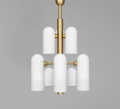 Plafonnier, Odyssey 12, laiton, Ø47,2cm, H84,4cm - Schwung