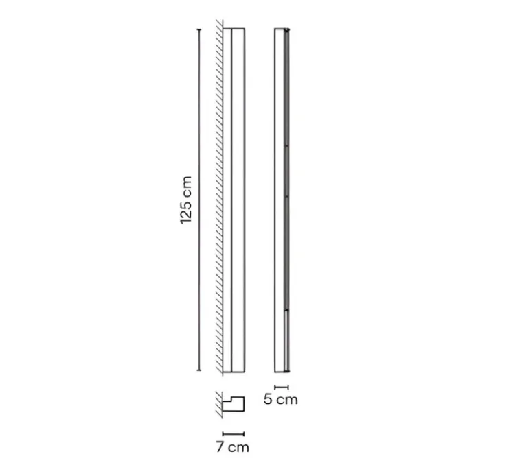 Plafonnier, Offset 1762, noir, LED, dim, Infinite Colour (TW + RGB), Protopixel, 2700-3000-3500K, 1572/1940 lm, L125cm, H7cm - Vibia