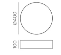 Plafonnier & Spot*MDC Plafonnier, Olga, tissu , Ø40cm, H10cm - noir