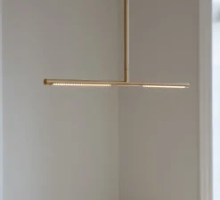 Plafonnier & Spot*Umage Plafonnier, Omni, , LED, dim, 2700K, 1200 lm, L74cm, H1,9cm - laiton