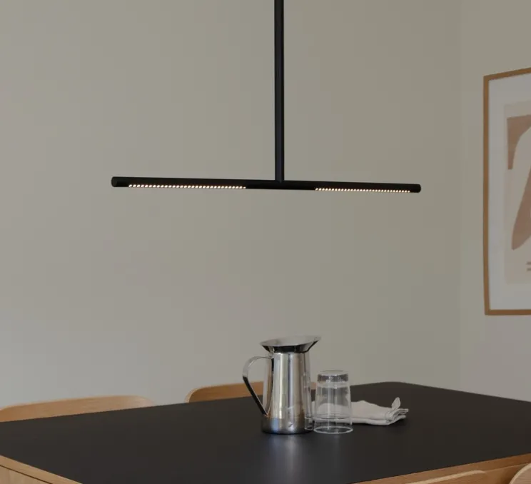 Plafonnier, Omni, noir, LED, dim, 2700K, 1200 lm, L74cm, H1,9cm - Umage