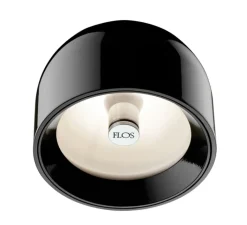 Plafonnier & Spot|Suspension*Flos Plafonnier, orientable, semi-encastré, Wan, , 68°, Ø11,5cm, H8,9cm - noir