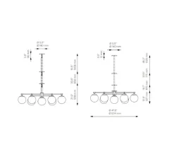 Plafonnier, Orion Round flush Mount, laiton, verre mat, Ø121,4cm, H32,7cm - Schwung