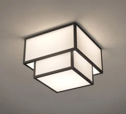 Applique|Plafonnier & Spot*Raphaël Armand Plafonnier, Oto 430, , IP44, LED, 2700K, 1250 à 2500 lm, L42cm, H31cm - noir