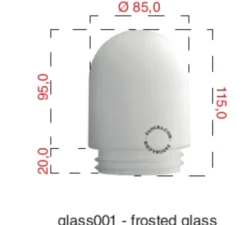 Plafonnier ou applique, light.005, avec glass001, noir, Ø8,5cm, H14,4cm - Zangra