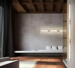 Plafonnier & Spot|Applique*A-N-D Plafonnier ou Applique, Vale 3, 0-10V, , LED, 3000K, 3360lm, L102cm, H15cm - transparent, anthracite