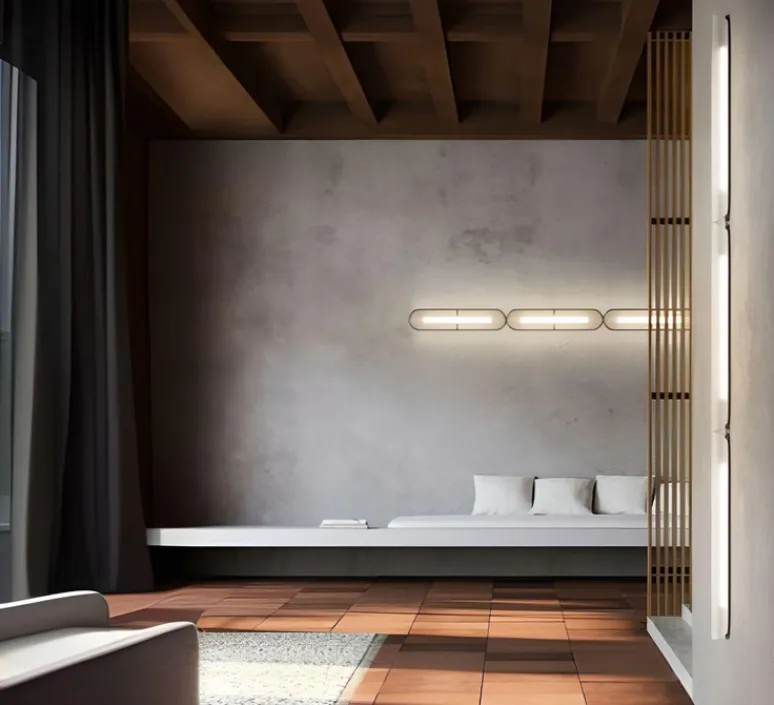 Plafonnier & Spot|Applique*A-N-D Plafonnier ou Applique, Vale 3, 0-10V, , LED, 3000K, 3360lm, L102cm, H15cm - transparent, anthracite