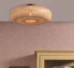 Plafonnier, Palawan L, naturel, Ø60cm, H15cm - Good&Mojo