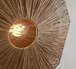 Plafonnier, Panama L, marron, Ø65cm, H7cm - Good&Mojo