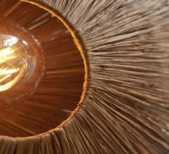 Plafonnier, Panama L, marron, Ø65cm, H7cm - Good&Mojo