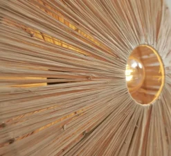 Plafonnier, Panama L, naturel , Ø65cm, H7cm - Good&Mojo