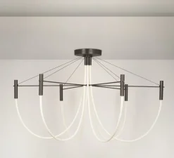 Plafonnier & Spot*CVL Plafonnier, Paradoxe 6L, , LED, dim, 2700K, 4800 lm, Ø115cm, H68cm - graphite satiné