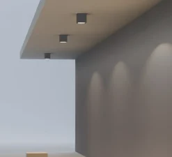 Plafonnier & Spot*ACB Plafonnier, Perseo, , IP65, LED, 3000K, 815 lm, L12cm, H12cm - gris