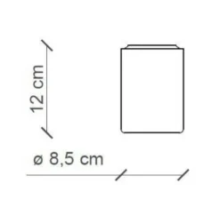 Plafonnier & Spot*Ferroluce Plafonnier, Pi, , Ø8,5cm, H12cm - rouge corail