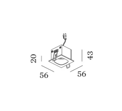 Plafonnier & Spot*Wever&Ducré Plafonnier, Pirro 1.0, blanc & noir, LED, 2700K, 380lm, Ø5,6cm, H4,3cm - Wever & Ducré blanc & noir