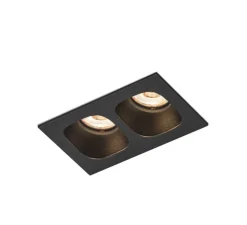 Plafonnier & Spot*Wever&Ducré Plafonnier, Pirro 2.0, , LED, 2700K, 2x380lm, L10cm, H4,3cm - Wever & Ducré noir