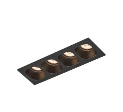 Plafonnier & Spot*Wever&Ducré Plafonnier, Pirro 4.0, , LED, 2700K, 4x380lm, L18,8cm, H4,3cm - Wever & Ducré noir