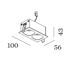 Plafonnier & Spot*Wever&Ducré Plafonnier, Pirro 2.0, , LED, 3000K, 820lm, L10cm, H4,3cm - Wever & Ducré noir et or