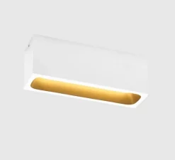 Plafonnier & Spot*Wever&Ducré Plafonnier, Pirro Opal 4.0, , LED, dim, 2700K, 685 lm, L18,2cm, H6,5cm - blanc, or