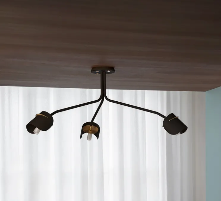 Plafonnier, PISTIL, Noir ébène, Øcm, H42cm - JURIE & JARRE