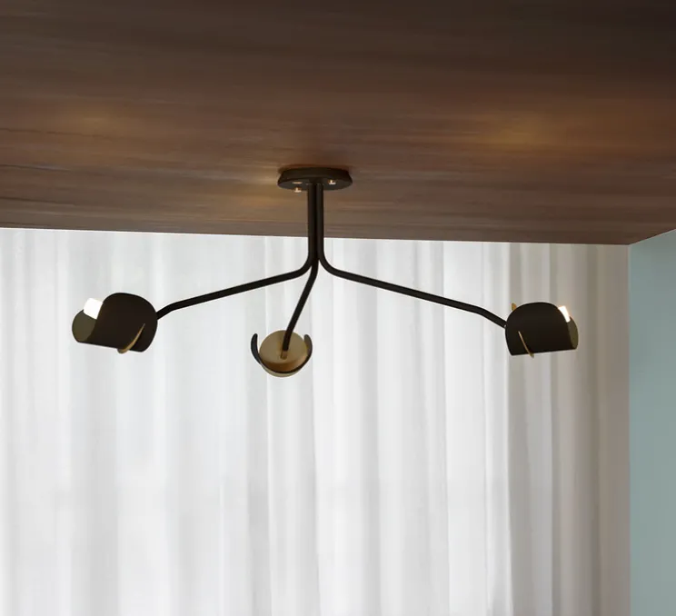 Plafonnier, PISTIL, Noir ébène, Øcm, H42cm - JURIE & JARRE