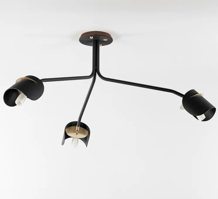 Plafonnier, PISTIL, Noir ébène, Øcm, H42cm - JURIE & JARRE