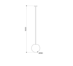 Plafonnier & Spot*Contain Plafonnier, Planette Ø18, albâtre, laiton vieilli, 2700K, Ø18cm, H100cm - albâtre et laiton
