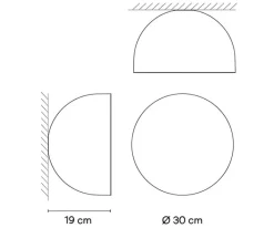 Plafonnier & Spot*Vibia Plafonnier, Plusminus solo 6340, , LED, dim, 3000K, 1492 lm, Ø30cm, H19cm - beige