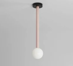 Plafonnier & Spot*Atelier Areti Plafonnier, Profiles, Concept C, , Ø13,5cm, H67,5cm - noir, rose