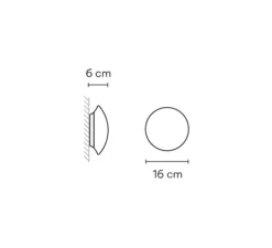 Plafonnier, Puck 5402, blanc, LED, 2700K, 335 lm, Ø16cm, P6cm - Vibia