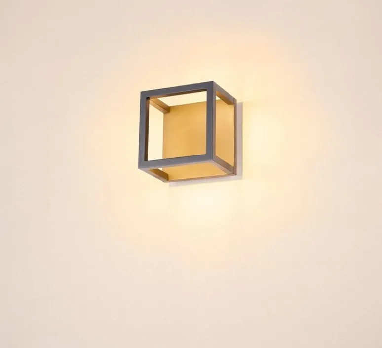 Plafonnier & Spot*SLV Plafonnier, Quadrulo, , IP55, LED, 3000K, 230 lm, L14cm, H13cm - anthracite