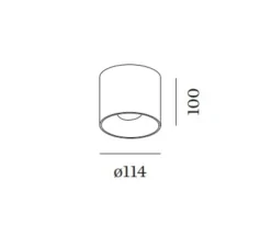 Plafonnier, Ray 1.0, blanc, LED, 2700K, 675lm, IP65, Ø11,4cm, H10cm - Wever&Ducré