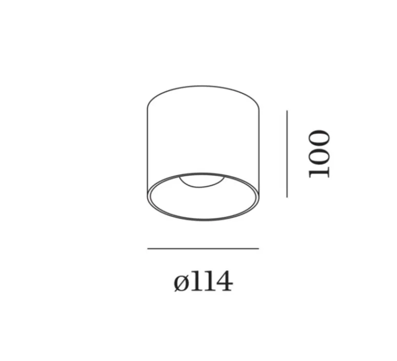 Plafonnier & Spot*Wever&Ducré Plafonnier, Ray 1.0 LED, variable par coupure de phase, , LED, dim, 2700K, 670 lm, Ø11,4cm, H10cm - champagne
