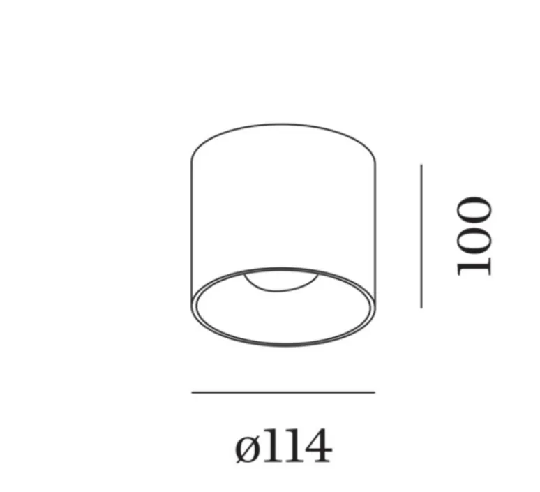 Plafonnier & Spot*Wever&Ducré Plafonnier, Ray 1.0 LED, variable Dali, , LED, 3000K, 700lm, Ø11,4cm, H10cm - champagne