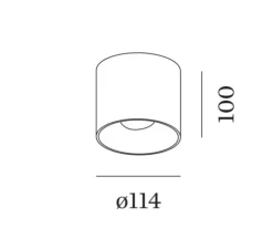 Plafonnier, Ray 1.0 LED, variable par coupure de phase, aluminium, LED, 3000K, 700lm, Ø11,4cm, H10cm - Wever&Ducré