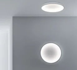 Plafonnier, Reflexio, Blanc gaufré, IP40, LED, dim, 3000K, 4778 lm, Ø65cm, H9,6cm - Stilnovo