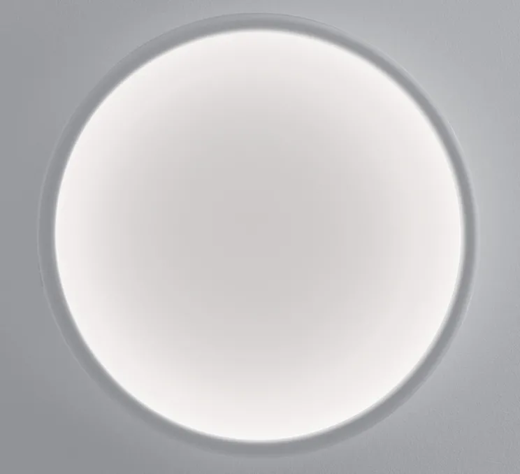 Plafonnier, Reflexio, Blanc gaufré, IP40, LED, dim, 3000K, 4778 lm, Ø65cm, H9,6cm - Stilnovo