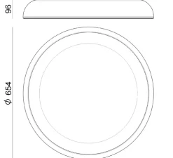 Plafonnier, Reflexio, Blanc gaufré, IP40, LED, dim, 3000K, 4778 lm, Ø65cm, H9,6cm - Stilnovo