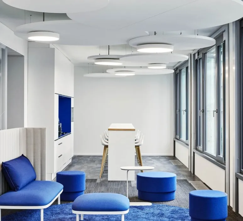 Plafonnier & Spot*Wever&Ducré Plafonnier, Roby IP44, , IP44, LED, 3000k, 1890 lm, Ø35,5cm, H6cm - blanc