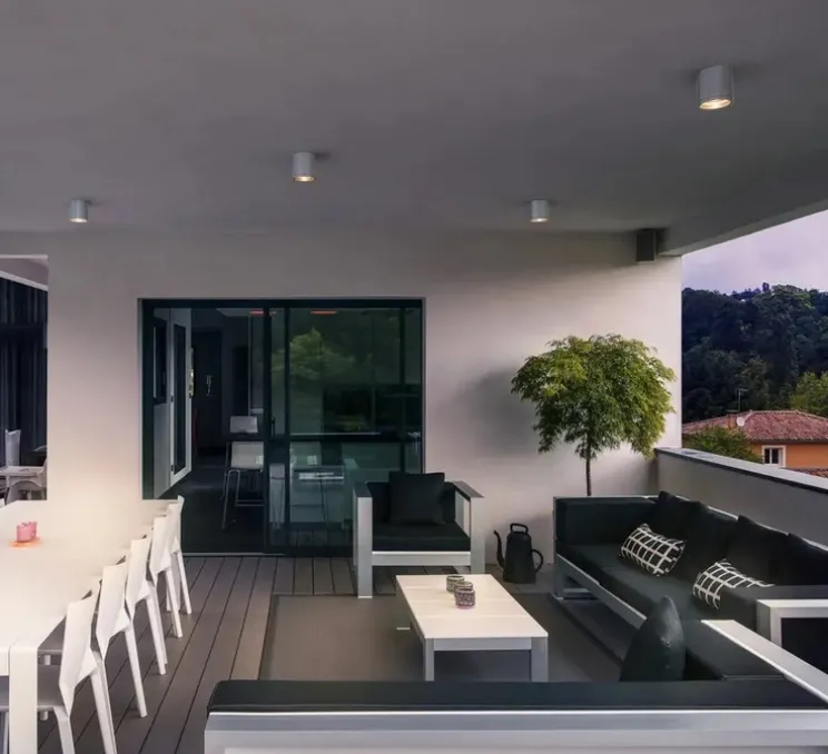 Plafonnier, ROX, aluminium, IP44, Ø12,5cm, H12,5cm - Slv