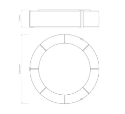 Plafonnier & Spot*Astro Plafonnier, Salina 550, , Ø55cm, H13,7cm - blanc